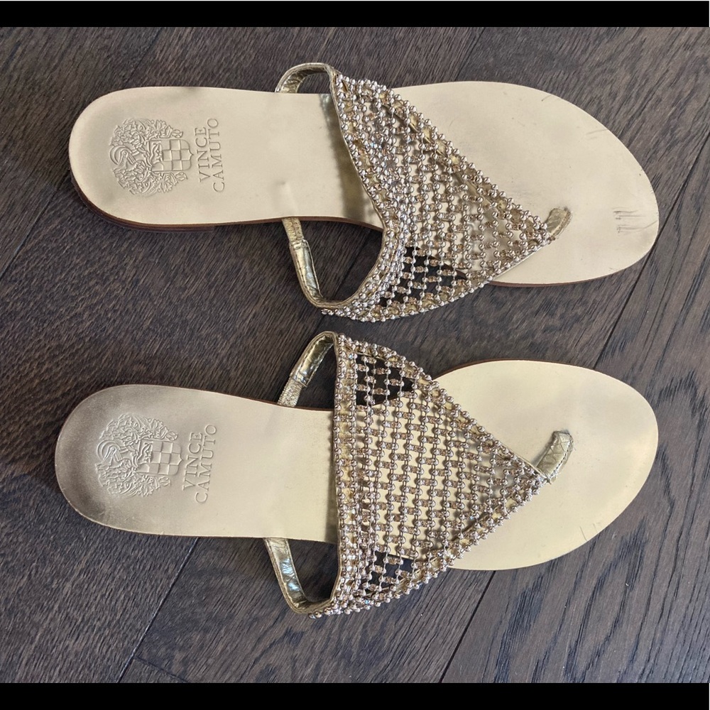 Vince Camuto gold sandals size 9